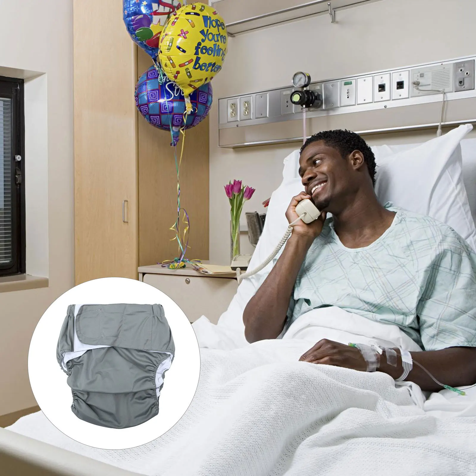 1 stuks waterdichte verstelbare stoffen luier zacht ademend absorberende incontinentievoering voor volwassenen ouderen stoelen