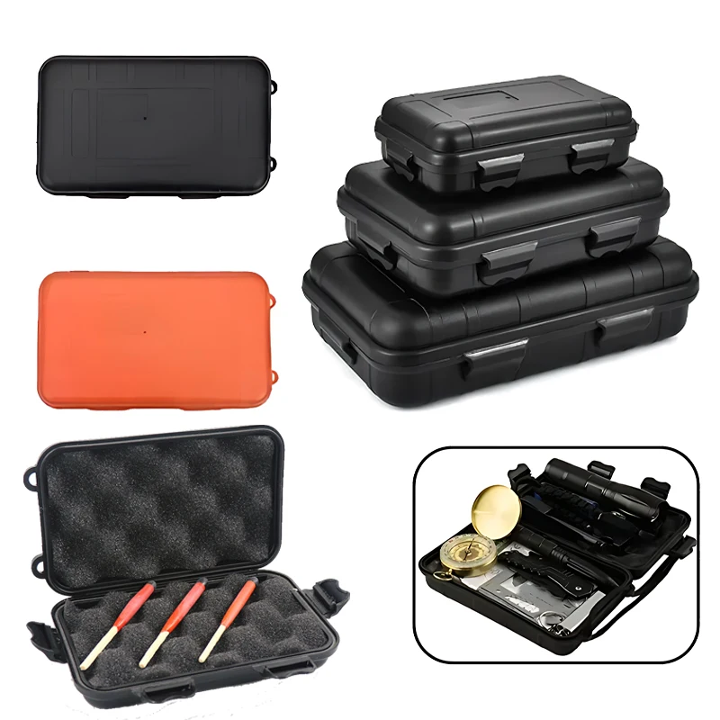 1-10Pcs Size EDC Tools Outdoor Survival Kit Box Shockproof Pressure-proof Waterproof Sealed Box Wilderness Survival Storage Case