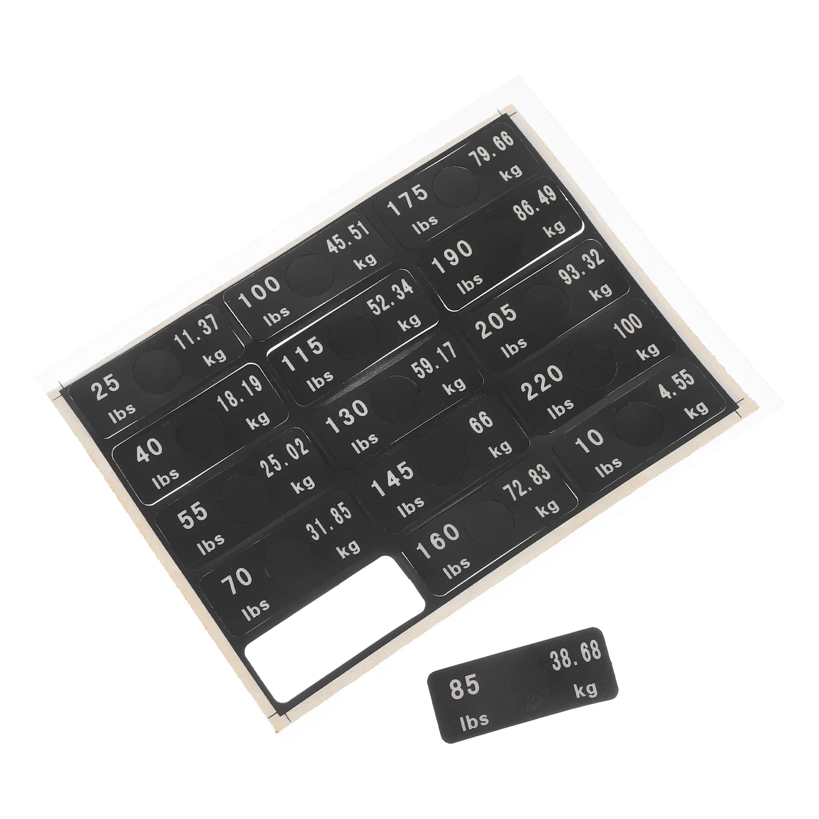 

1 Sheet Weight Block Stickers Gym Equipment Labels Adhesive Sticker Tabs For Dumbbells Barbells Weight Plates Fitness Training