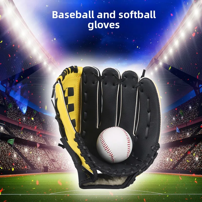 Chenchen Guante de béisbol Guantes de bateo Guantes de lanzamiento para niños jóvenes Guantes de softbol de mano izquierda derecha Cuero artificial