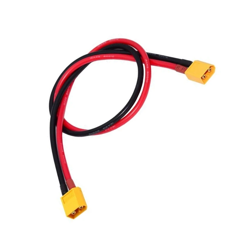 High Conductivity XT60  Battery Connectors with Protective Sleeve Stable Power Connection 60cm for Drones Enthusiasts