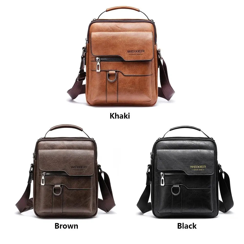 Men's Vintage Leather Crossbody Shoulder Bags High Quality Tote Fashion Business Men Messenger Bag Leather PU Bags