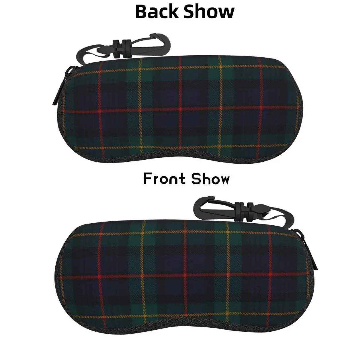 

Farquharson Scottish Tartan Shell Glasses Case Protector Sunglasses Box Women Men Soft Eyeglasses Bag Pouch