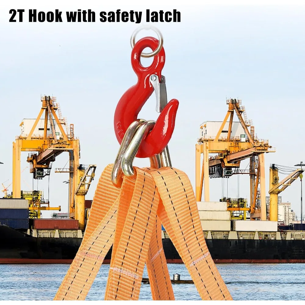 1500 LB Watercraft Lift Sling Thickened Polyester Lifting Straps with Scratch-Resistant Rubber Pads Upgrade Sling for Marine Hoist & Crane - view 5