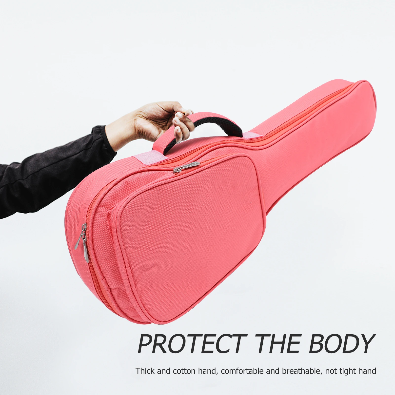 

1Pc Large Capacity Plus Padding Ukulele Bag Durable Oxford Fabric Storage Pouch For Musical Instruments