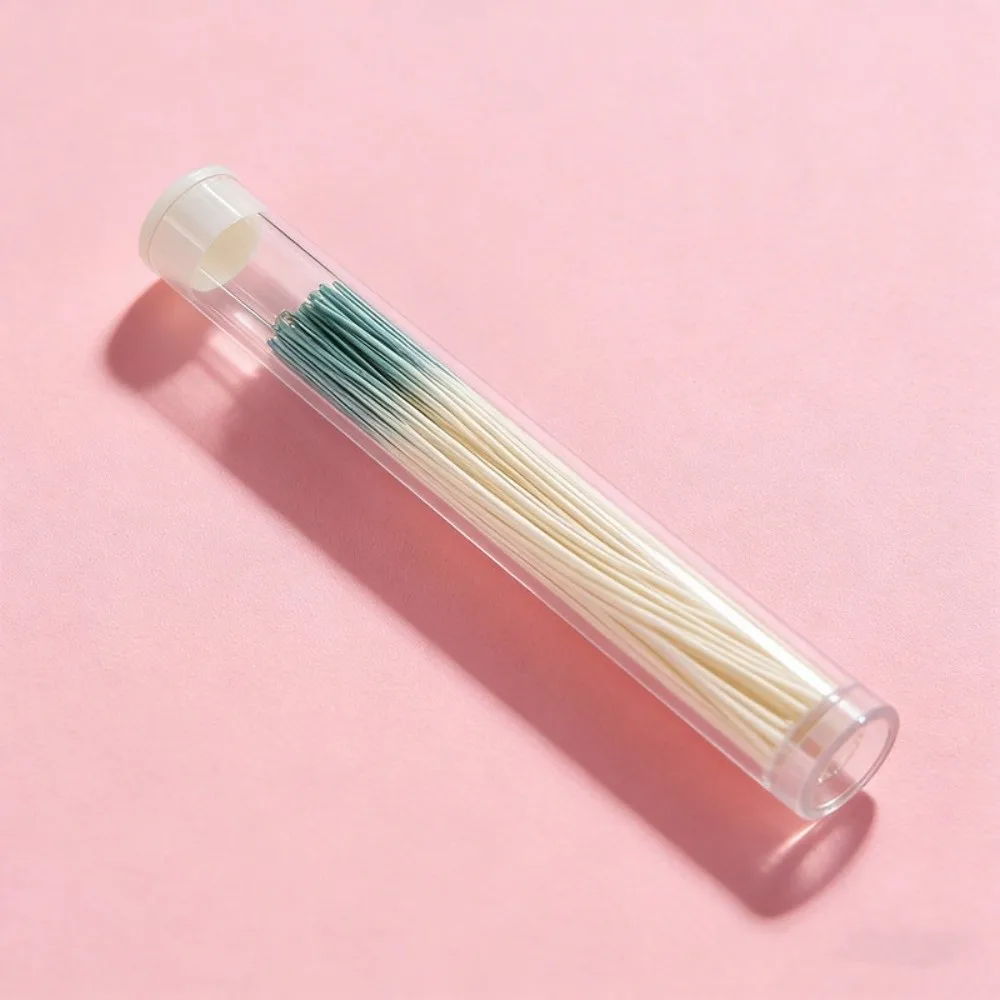 60Pcs Colorful Pierced Ear Cleaning Line Set Paper Floss Anti-Blocking Ear Hole Cleaning Kit Effective Herb Solution