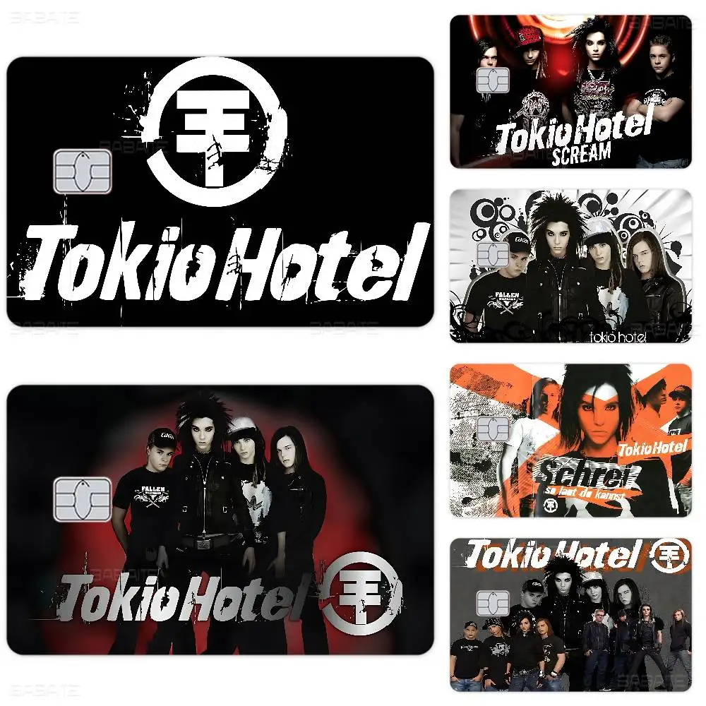 Tokio Hotel Rock Band Anmie غطاء جلدي لبطاقة الائتمان وبطاقة الخصم الأمامية #1