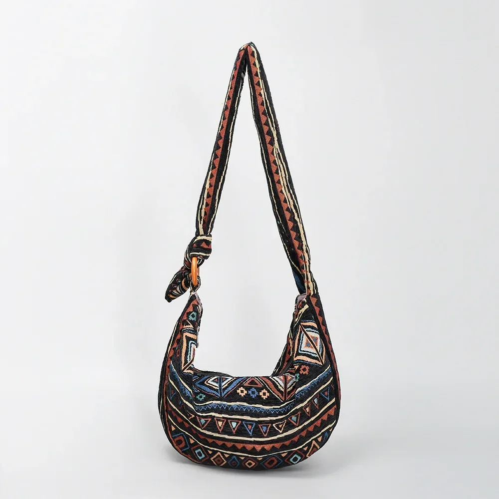 Vintage Textile Hippie Soft Hobo Slouchy Side Bag Fabric Retro Tribal Aztec Ibiza Gypsy Bohemian Boho Streetwear Shoulder Bag