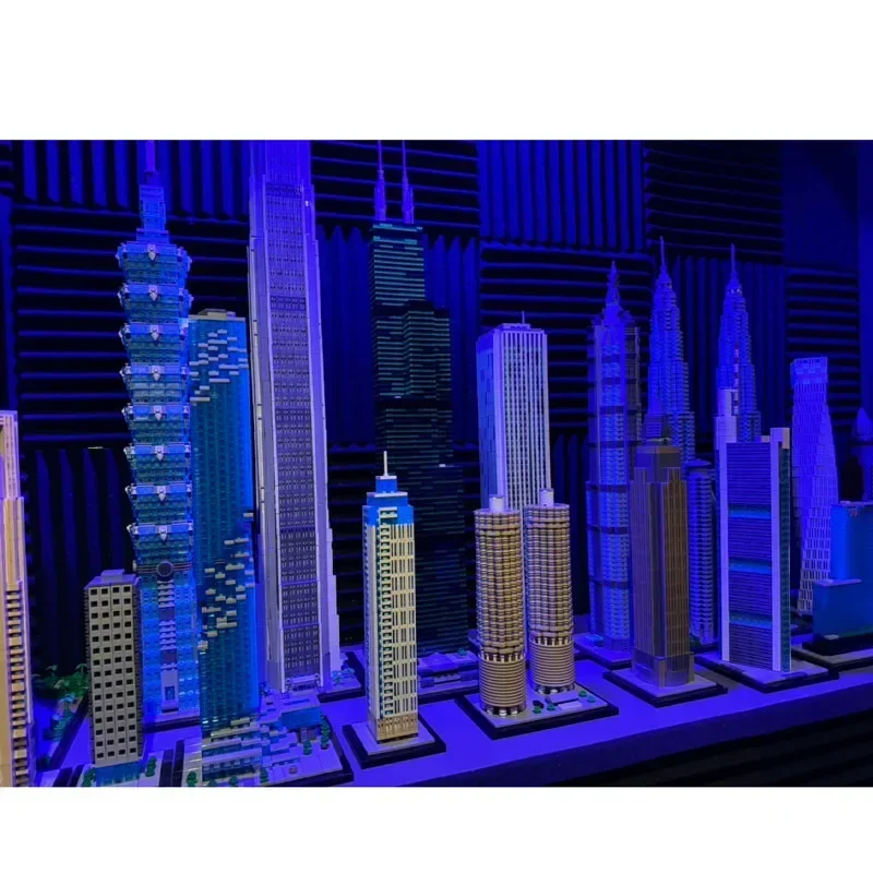 MOC-177243 อาคารเมืองStreet View 1:800 ประกอบเย็บอาคารบล็อกรุ่น 1560 ชิ้นส่วนเด็กวันเกิดอาคารบล็อกของเล่น