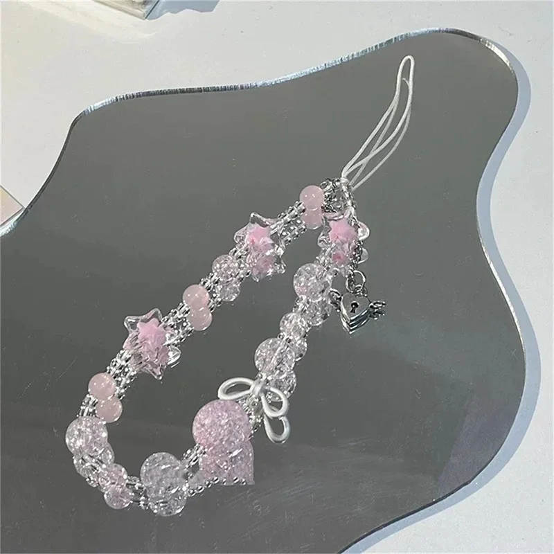 

Ins Style Sweet And Cute Versatile Mobile Phone Chain Star Mobile Phone Pendant Pink CCD Pendant Bow Camera Pendant