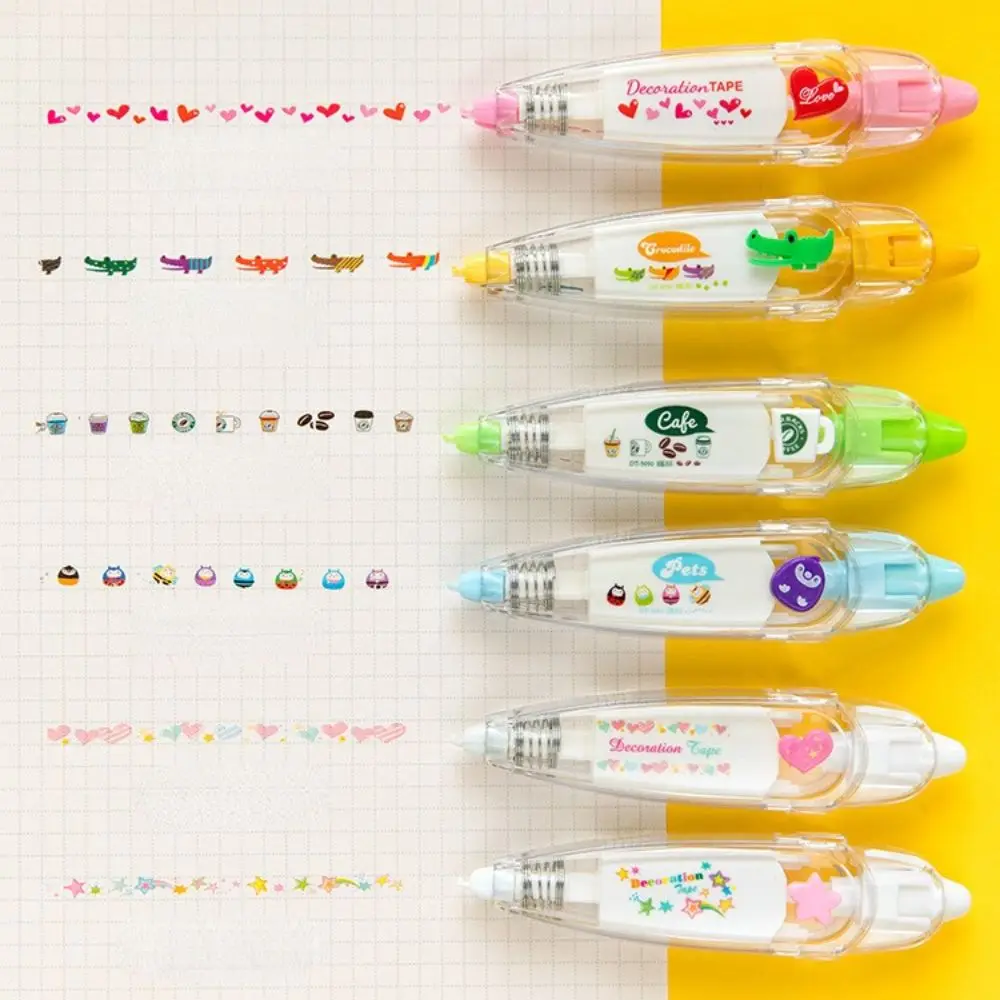 Kawaii Animals DIY School Supply Hand Account Diary Decorative Tape Correction Tape Press Type Student Stationery