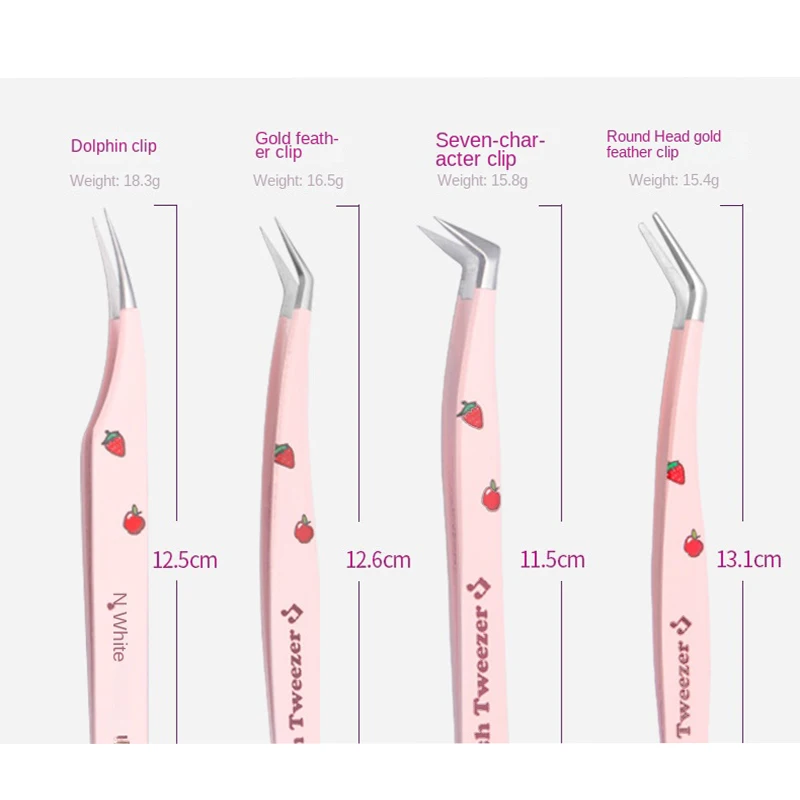 6-types valse wimperpincet roestvrijstalen antistatische pincet make-up gereedschap hulpgereedschap wimperstylist pincet