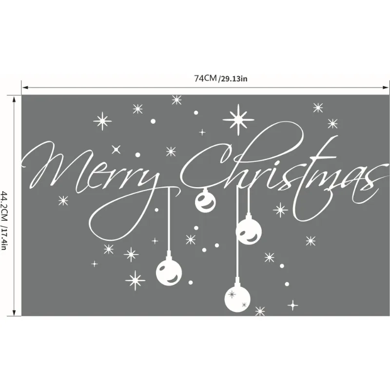 Merry Christmas Bell Wall Stickers Home Decoration Wall Decals for Glass Window Sticker Xmas Home Decor Shop Showcase Art Design