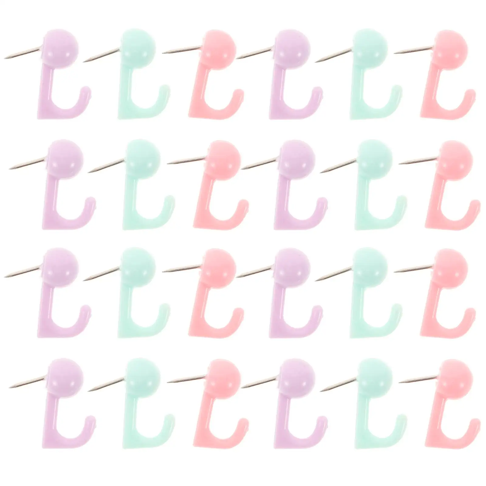 

50pcs Hook Push Pins Thumb Tacks Board Hooks Square Cork Steel Wire Office Wall Decor Plastic Steel Easy Insertion