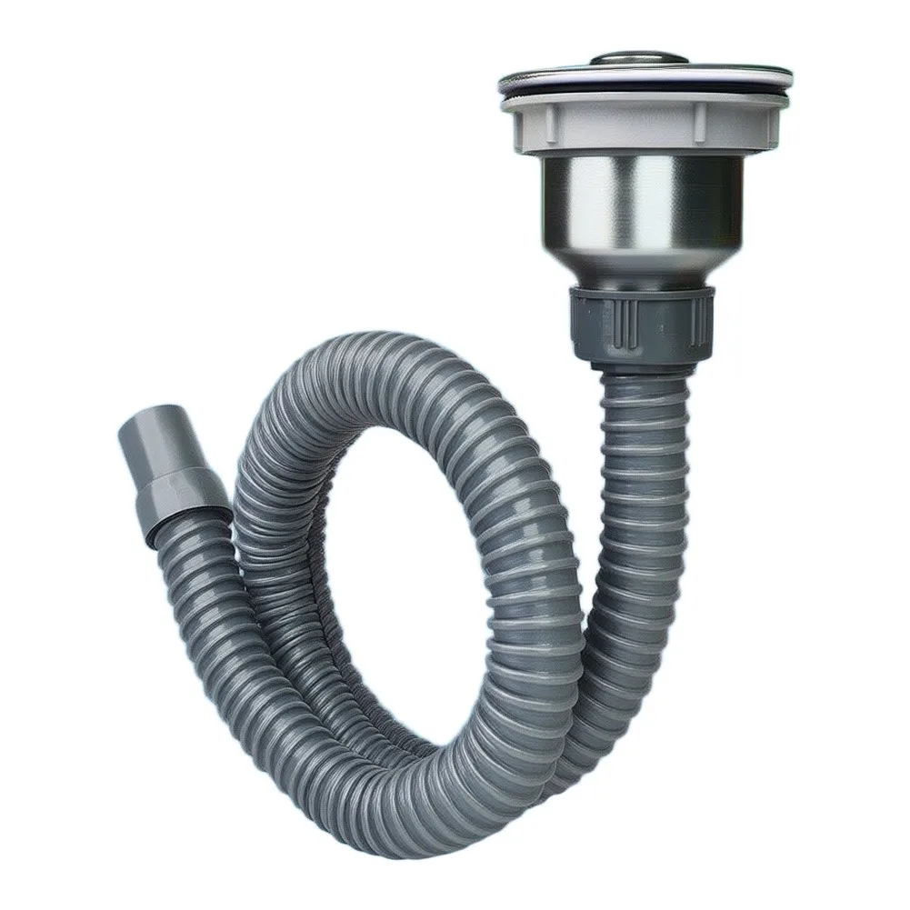 Sink Drain Stopper with Filter and Drain Pipe Set Compatible with Most Standard Kitchen and Utility Sink Installations