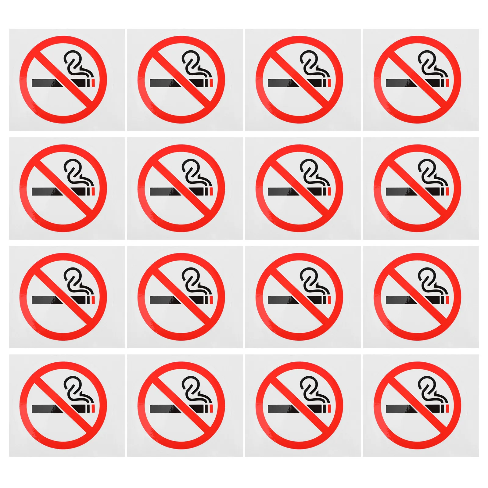 

20Pcs No Smoking Indicators Self-Adhesive No Smoking Signs for Business Vehicle Home Indoor Outdoor Warning Caution Stickers
