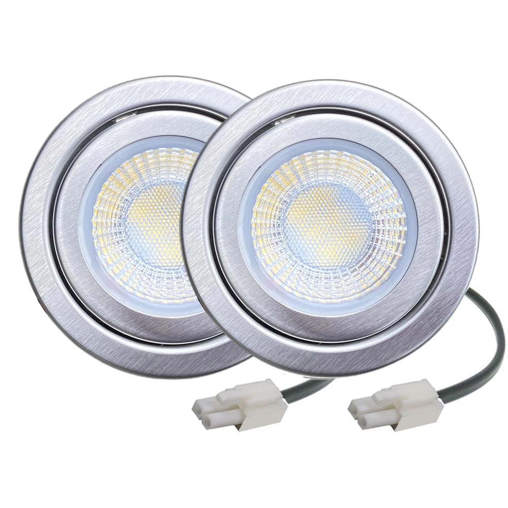 2-teilige 12V AC/DC 1,5W LED-Dunstabzugshaubenleuchte 55-60mm Loch Rauchabzugshaube Ventilator Schranklampe 15W Halogen-Äquivalent – Detail 3