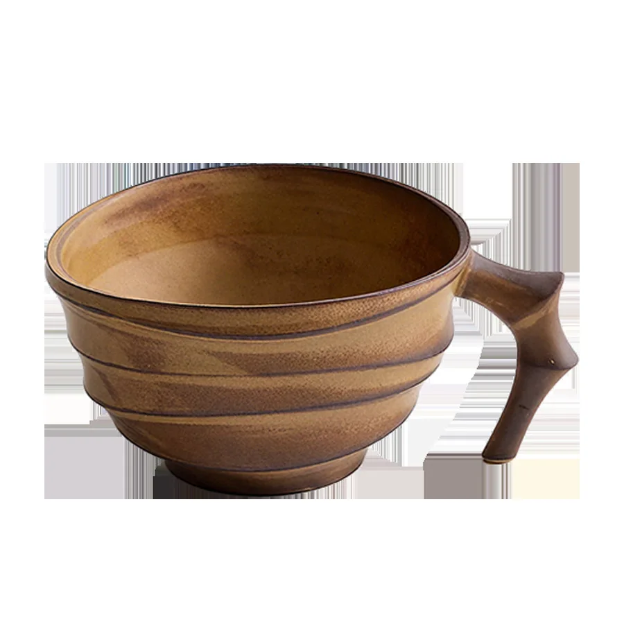 Creative Bamboo Joint Ceramic Mug Elegant Tableware For Breakfast Milk Coffee Tea Household Light Luxury Daily Drinking Cup