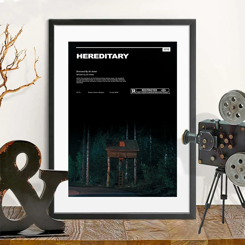 Hereditary Directed by Ari Aster Minimalist Movie Poster Art Print Horror Film Poster Canvas Painting Home Theater Wall Decor