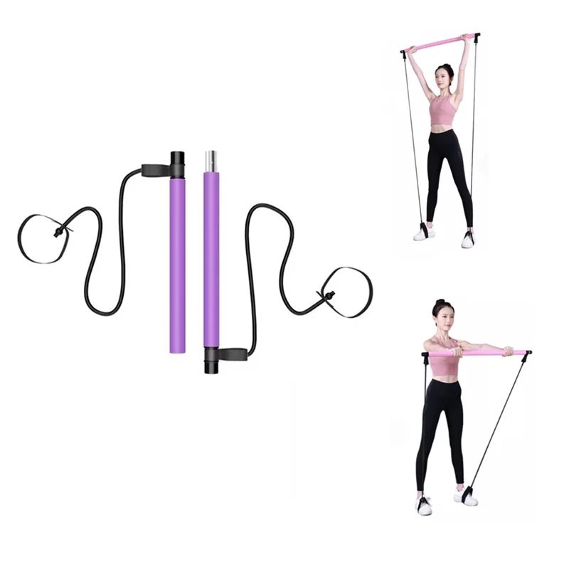 New Fitness Yoga Pilates Bar Stick Crossfit Resistance Bands Trainer Yoga Pull Rods Pull Rope Portable Home Gym Body Workout Men