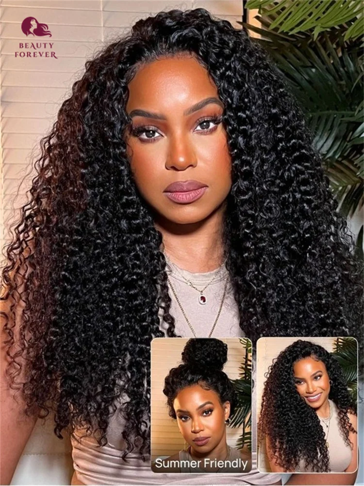 

Beauty Forever 13x4 Pre-Everything™ Lace Frontal Human Hair Wig Bye Bye Knots Water Wave Curly Glueless Wig Human Hair 180%