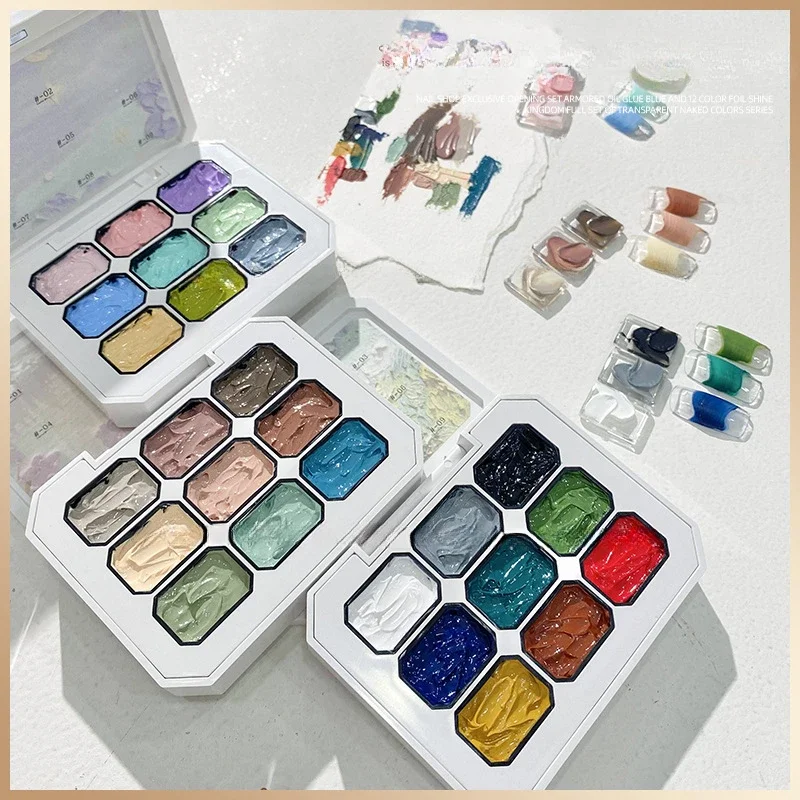 ثلاثية الأبعاد النحت النفط اللوحة جيل للأظافر ترقية الصلبة نحت كريم الملمس البولندية هلام الجص رسمت الزهور تأثير تصميم أداة