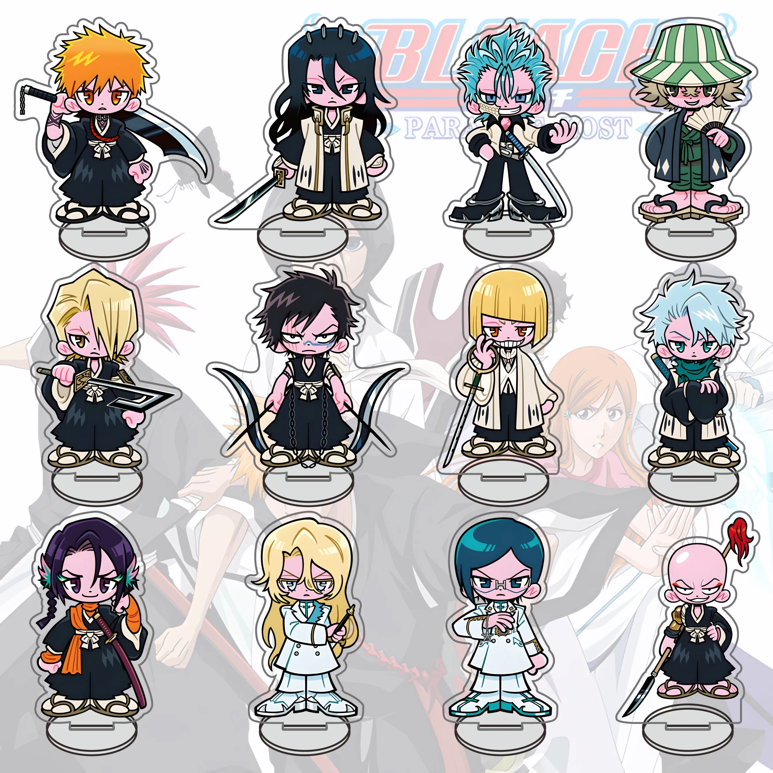 

Anime Bleach - New 10CM Acrylic Standee Kurosaki Ichigo Ishida Uryuu Kuchiki desktop decor keychains Fan gifts gifts for friends
