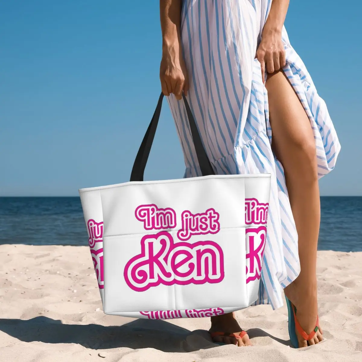 I_m Just Ken Beach Tote Bag Sport Gym Yoga Duffle Large Tote Bag Women Travel Bag Fitness bag