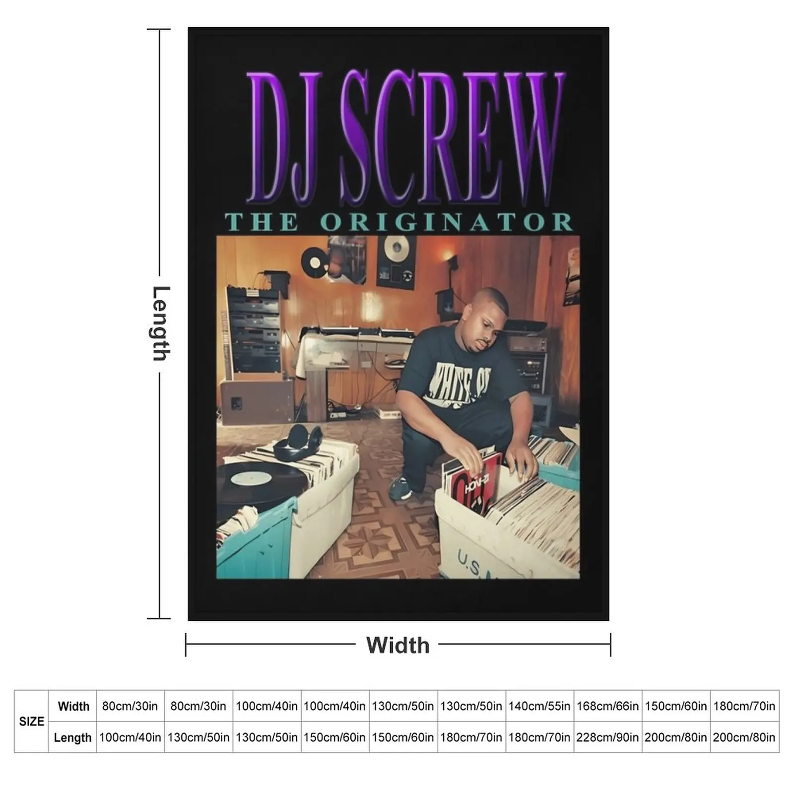 DJ SCREW THE ORIGINATOR R.I.P. 90S INSPIRED\t Throw Blanket Furry Decorative Beds Plush Softest Tourist Blankets