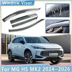 Car Sun Rain Deflector Awnings For MG HS MK2 2024 2025 2026 Roewe RX5 D5X ERX5 MK3 Side Window Visor Cover Auto Accessories 4PCS