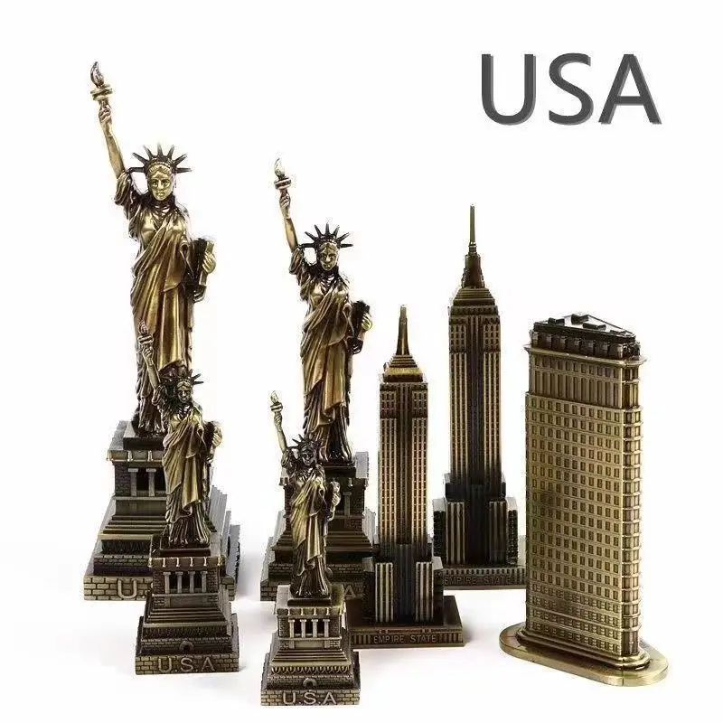 Empire State Building Model American Landmark Architecture Figurine, Free Muse Office Decor & Travel Souvenir Ornament