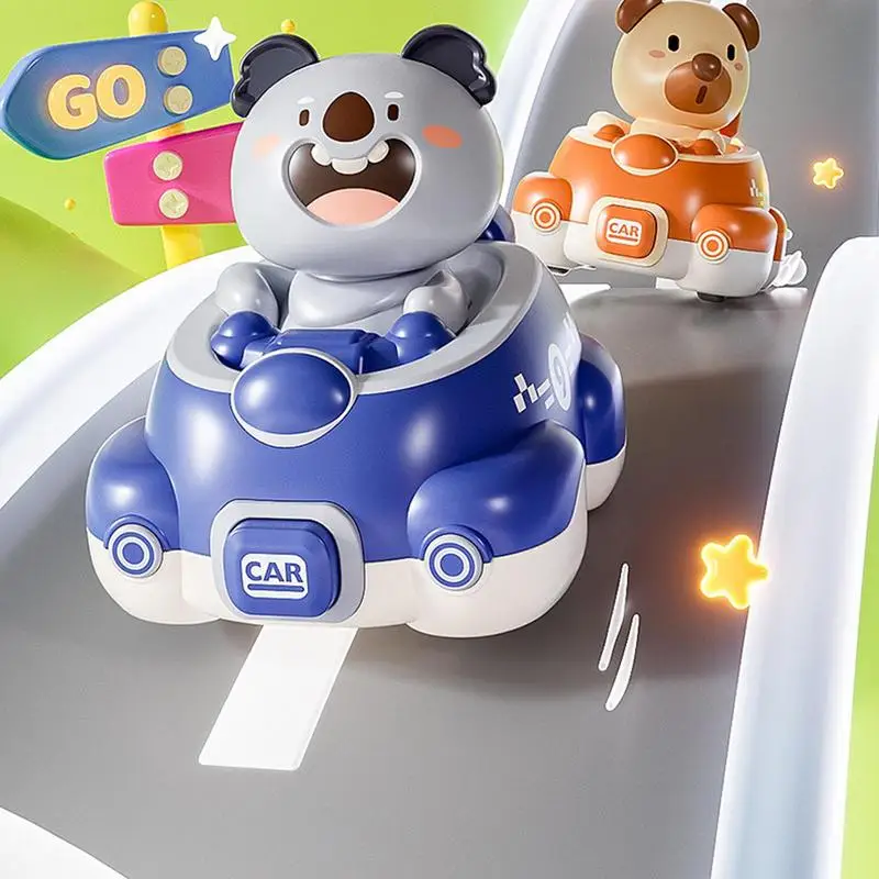 Pull Back Car Toy Interactive Pull Back Toy Small Animal Cars Multifunctional Fine Motor Skills Learning Games Reusable Early