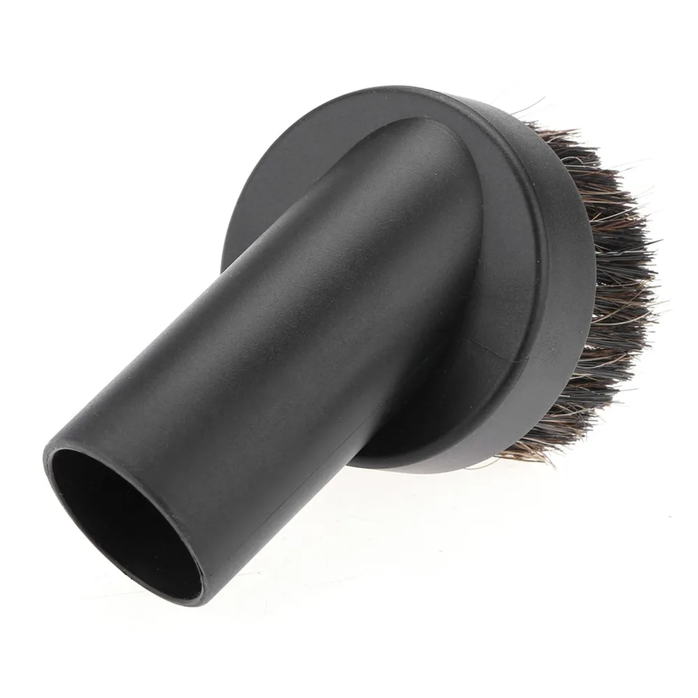 Durable 32mm Diameter Vacuum Cleaner Brush Soft Bristle Horsehair Round Vacuum Attachment Dust Brush Head Hard Small Spaces
