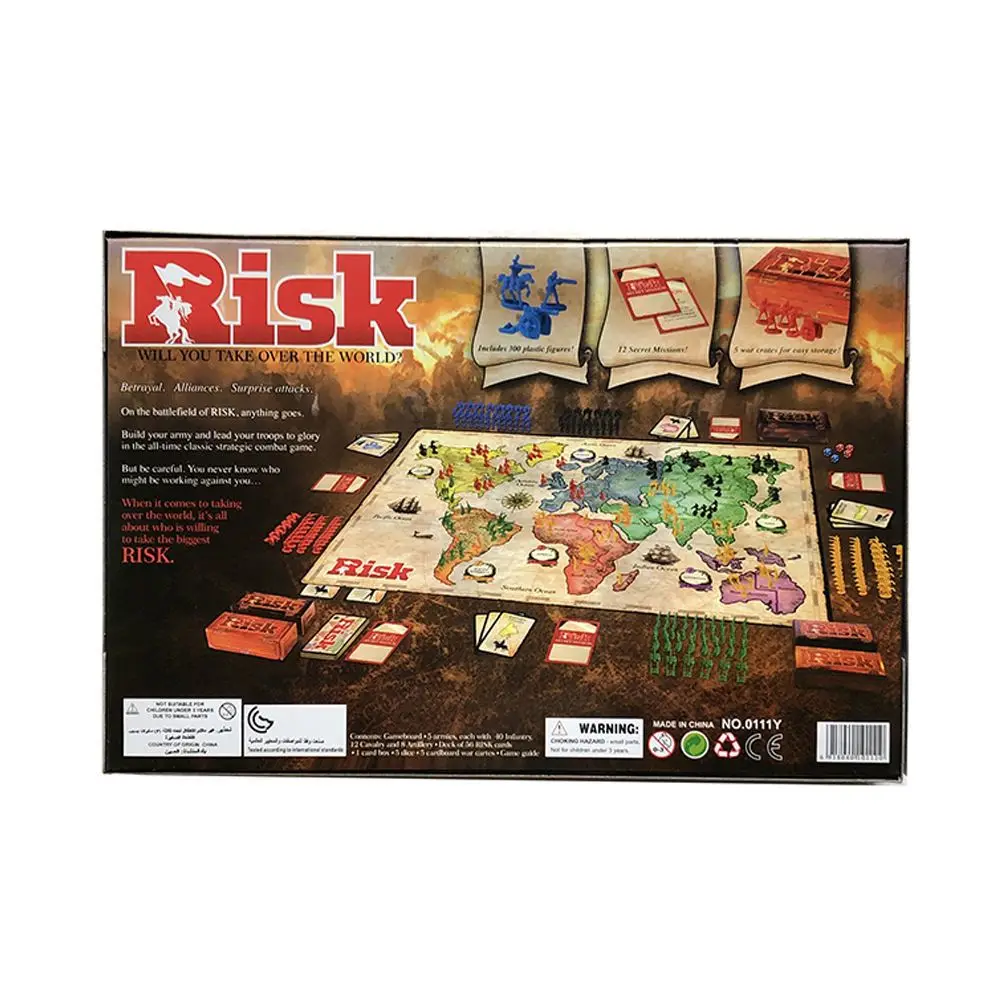 Jogo de Risco de Crises: Batalha em Grande Escala - Jogo de Cartas de Tabuleiro do Período das Guerras, Versão em Inglês, Jogo de Estratégia para 6 Jogadores