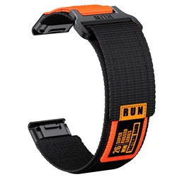 Correia de nylon para relógio, Pulseira Easy Fit, Cinto de pulseira, Garmin 5Plus 6Pro 7Pro 26mm, Fenix 7XPro 5XPlus 6XPro