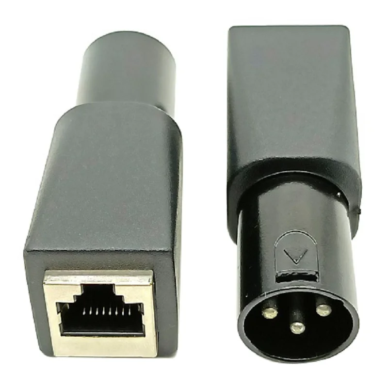 XLR To RJ45 Connector RJ45 Ethernet To 3 Pin XLR Female Male Adapter