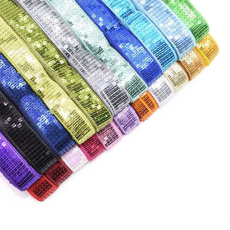 10 Yard Glitter Sequin Ribbon DIY Hairbows Accessories Apparel Sewing Fabric DIY Handmade Material Home Decor