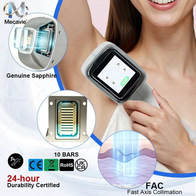 FAC Fast Axis Collimation Hair Removal Device Sapphire Cooling 10 Bars Permanent Painless Body Armpit Hair Remover Machine
