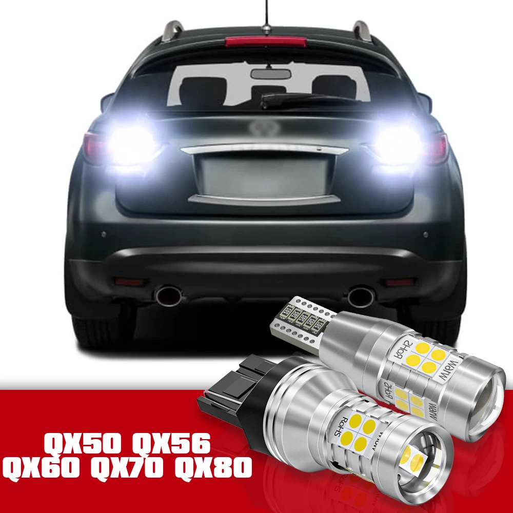 

2pcs LED Accessories Reverse Light Bulb Lamp For Infiniti QX50 QX56 QX60 QX70 QX80 2004 2005 2006 2014 2015 2016 2017 2018 2019