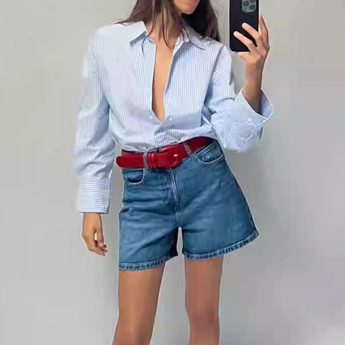 Comfortable High Waist Loose Casual Straight Leg Short Pants Women's Fashion Spring New Arrival ZADATA Brand Casual Style