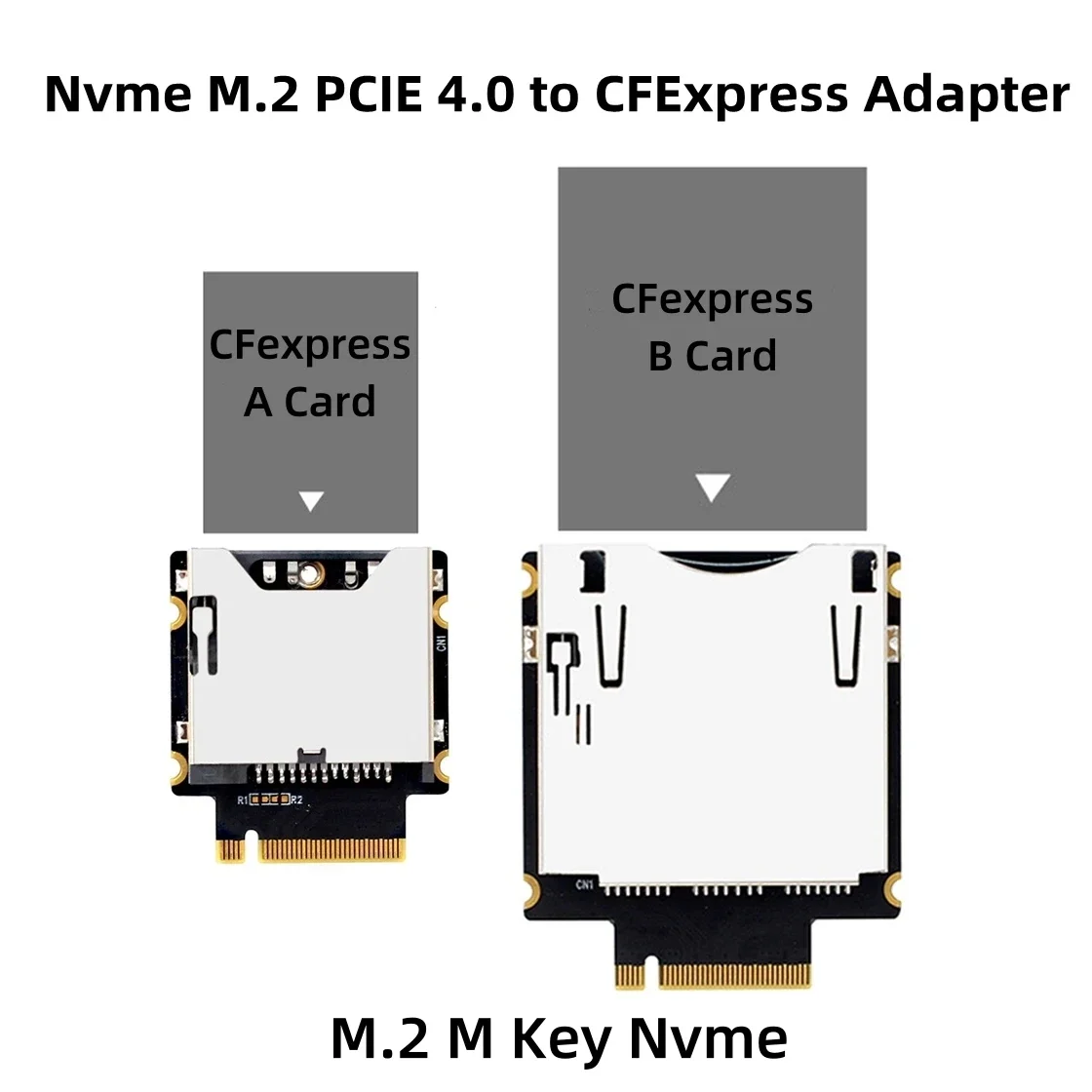 M Key NVME M.2 PCIE 4.0 3.0 To CF Express Type-A/Type-B Card Reader High Speed SSD Expansion Board Adapter for PC Ultrabook