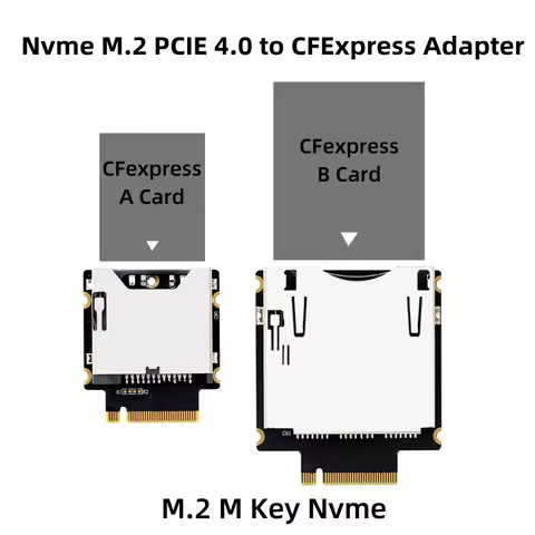 M Key NVME M.2 PCIE 4.0 3.0 To CF Express Type-A/Type-B Card Reader High Speed SSD Expansion Board Adapter for PC Ultrabook