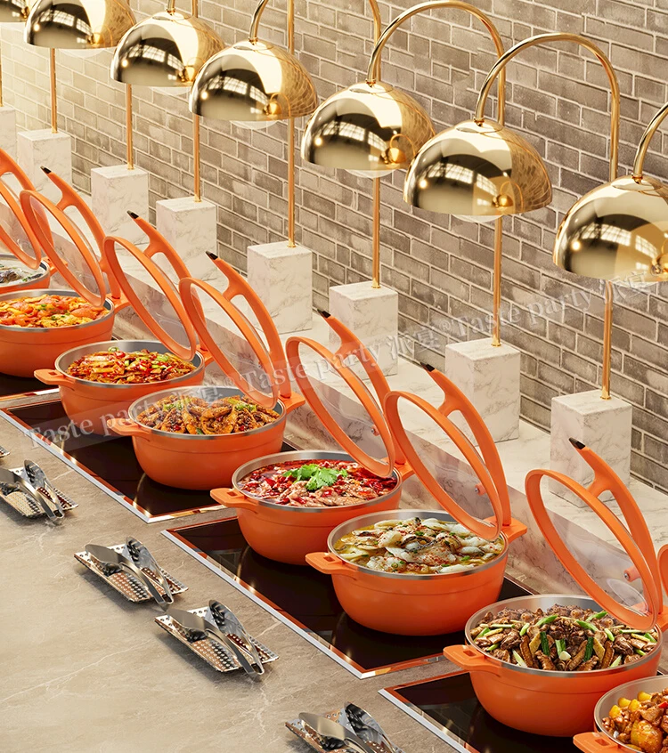 

Buffet stove electric heating food insulation stove Hotel buffet breakfast Buffet stove food heating insulation pot commercial.