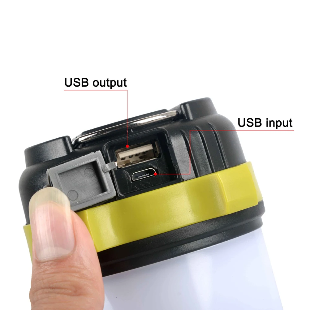

Portable Camping Lantern LED Camping Light USB Rechargeable Flashlight for Fishing Emergency High Quality Plastic