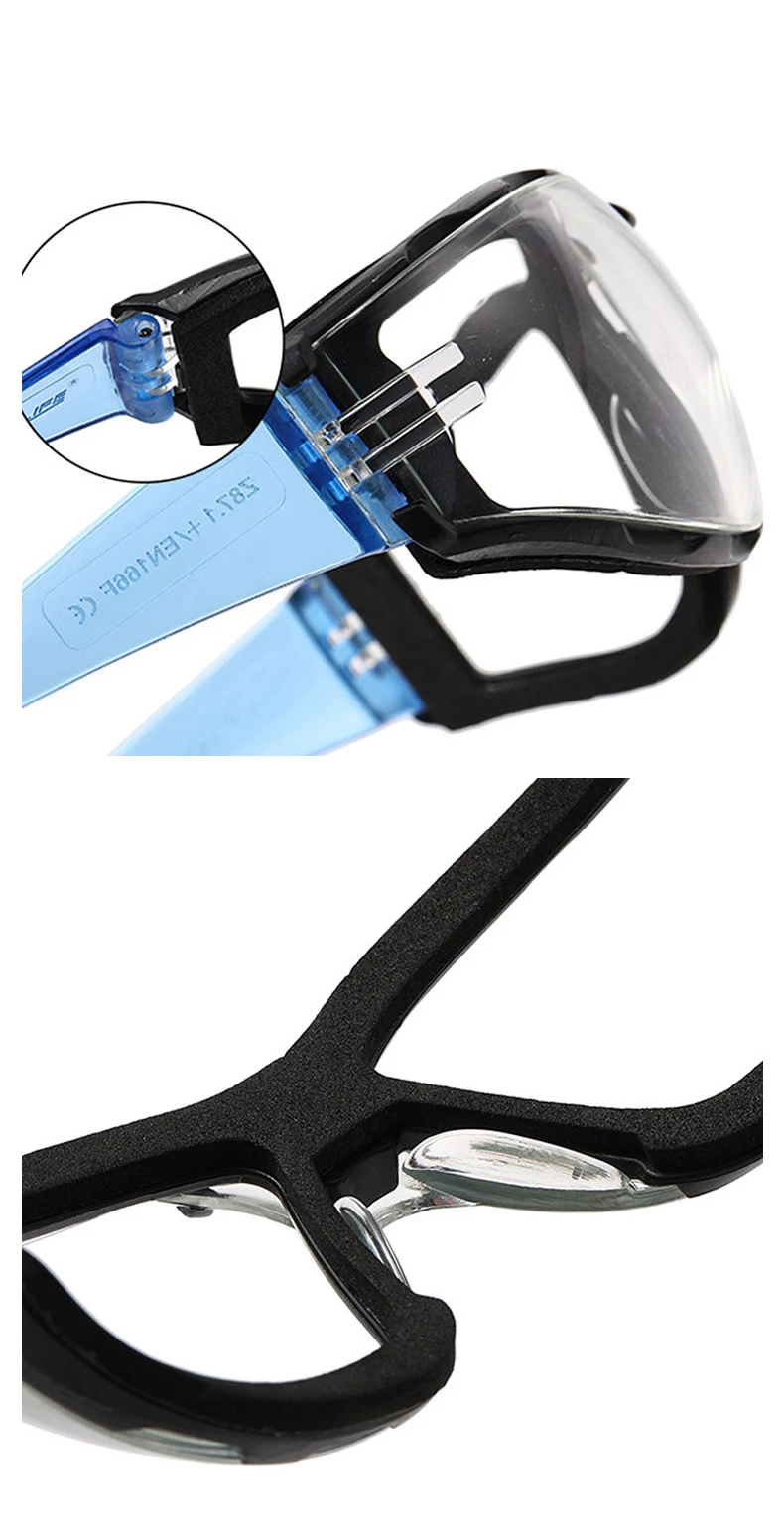 Schutzbrille, Brille, Sport, Augenschutz, weiche Schaumstoffdichtung, Schutzbrille für Schießen, Holzbearbeitung, Labor, Industrie, Outdoor-Sportarten – Detail 10