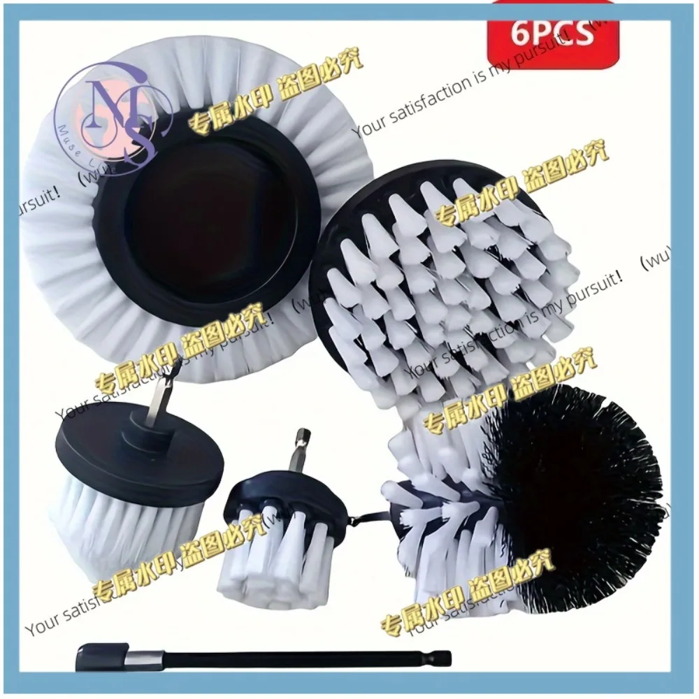 6-Piece multipurpose electric cleaning brush for caulking, flooring, bathrooms, and more