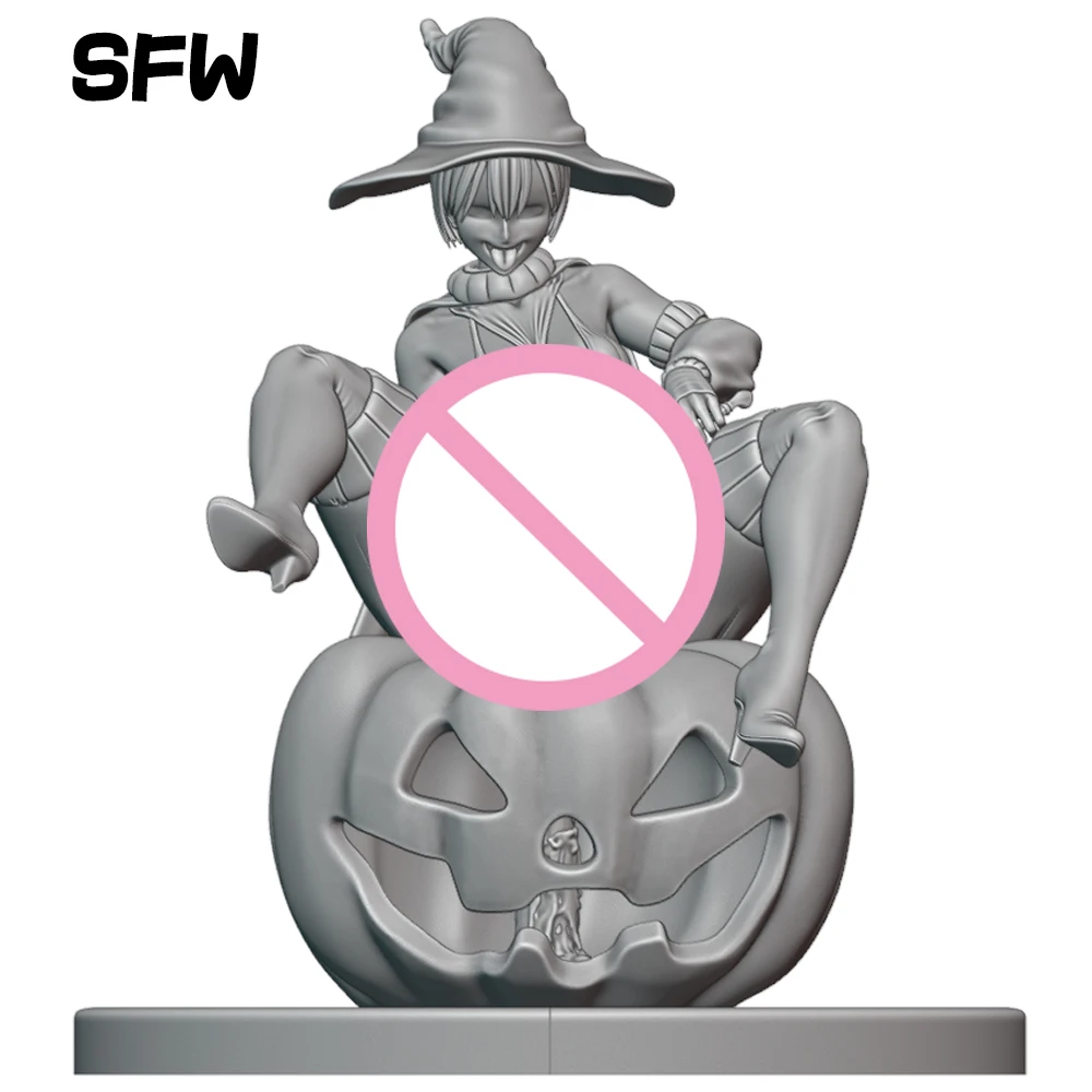 1:24 Naughty Witch Halloween 3d Gedrukt Model Hars Ongeverfd Figuur Model Kit NSFW Miniatuur Garage Gk Kits Ongemonteerd Diy Speelgoed
