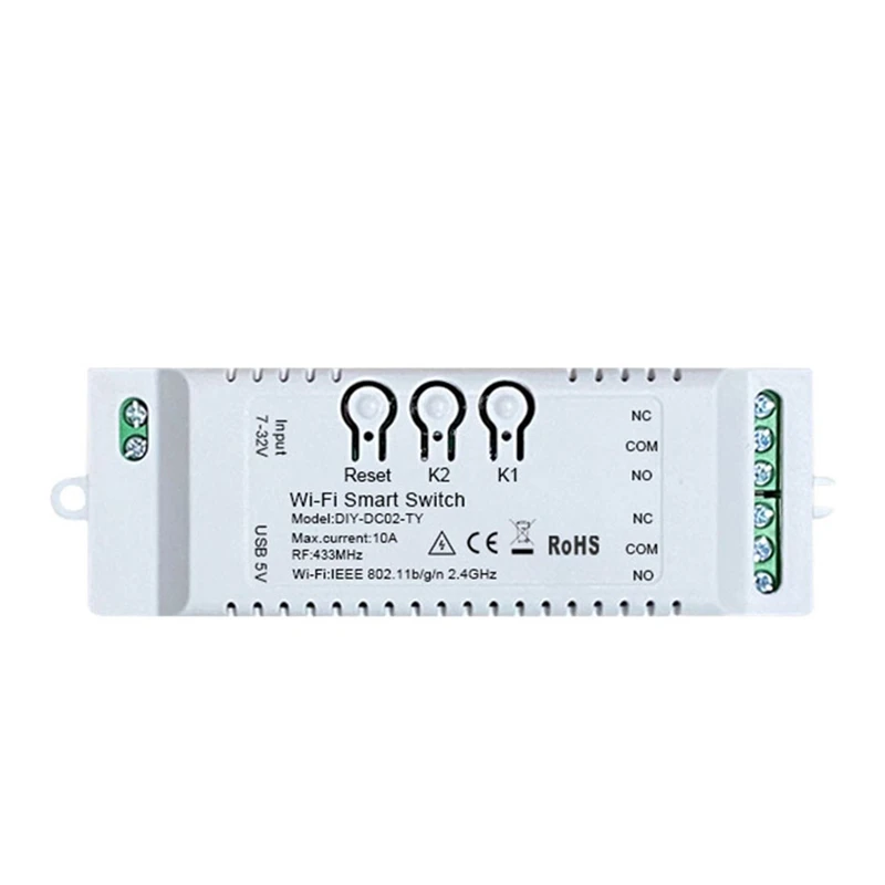 ใหม่ 2CH Tuya Wifi สมาร์ทสวิทช์ DIY จับเวลา USB 5V 2.4G Wifi Smartlife Home Automation โมดูลสําหรับ Alexa Google Home IFTT