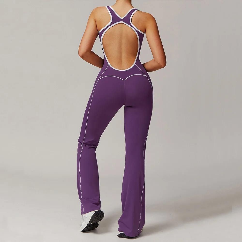 Women One-piece Yoga Jumpsuit Gym Fitness Sports Bodysuits Workout Overalls High Elastic Cycling Bodysuit SportsWear Gym Clothes