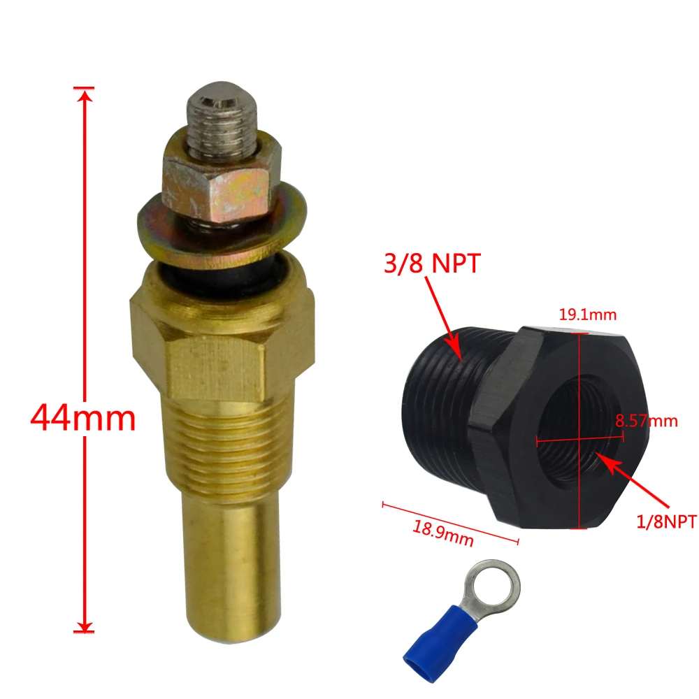 VR - K-Swap Coolant Temp Sender Sensor Adapter K20 K24 For Honda Civic Integra + Fittings Adaptor 3/8-1/8NPT VR-TSU01+TSU02